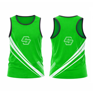 Hot Selling High Quality Sleeveless Full Sublimation Print Sports Gym Cycling Men's <b>Running</b> <b>Singlet</b> Tank Top - Product Image 2