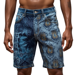Pantalones Cortos Casuales de Verano para Hombre, Cintura Alta, Algodón Elástico, Cierre de Botones - Product Image 4