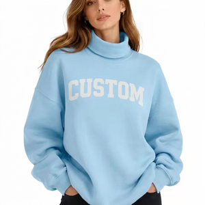Suéter Oversize de Cuello Alto para Mujer, Estilo Informal para Uso Diario, Prenda Esencial de Moda Casual, Tejido Suave al Tacto - Product Image 1