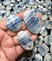 Batu Permata Rhodochrosite Biru Kelas AAA Bentuk Cabochon Alami Ukuran Kustom Batu Poles untuk Pembuatan Perhiasan Grosir