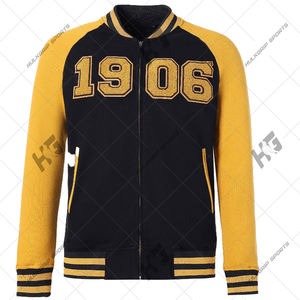 | Delta | Blouson universitaire unisexe noir et jaune Sigma avec tissu en laine imperméable, prêt pour l'hiver, logo frontal - Product Image 5