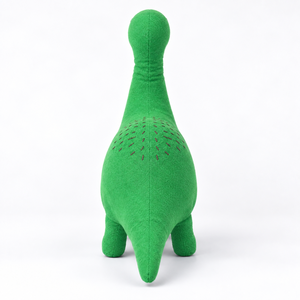 Green Plush <b>Dinosaur</b> Stuffed Animal Embroidered Design <b>Soft</b> <b>Toy</b> for Kids 3 Years Above Unisex Birthday Cotton Fabric - Product Image 2