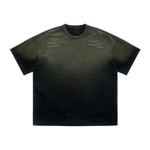 เสื้อยืดคอตตอนผู้ชายทรงหลวมสไตล์วินเทจ ล้างสีแบบแอซิด แขนสั้น เนื้อผ้านุ่ม ใส่สบายสำหรับทุกวัน ลำลองและสไตล์คนเมือง - Product Image 5
