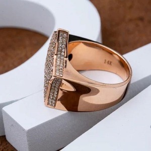 Hip Hop Style Iced Brilliant Cut VVS Moissanite Hip Hop <b>Ring</b> Sterling Silver Natural Diamond Wedding <b>Ring</b> for Unisex - Product Image 2