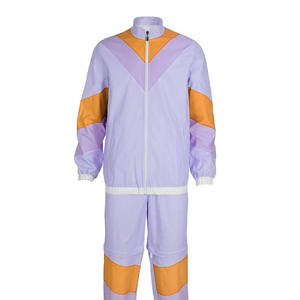 เสื้อแจ็คเก็ตกันลมแบบยูนิเซ็กซ์ สีบล็อกกิ้ง สีม่วงเหลือง โพลีเอสเตอร์ ปิดด้วยซิป คอตั้ง สไตล์สปอร์ต ใส่ได้ในฤดูใบไม้ผลิ - Product Image 2