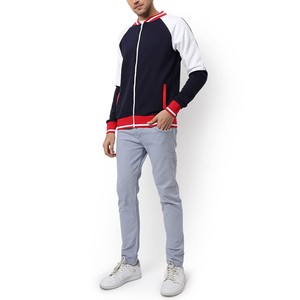 Wholesale OEM Custom Men's Navy White Red Color 2026 Windproof Plus Size Polyester/Nylon Casual Baseball Coat Men's Jackets - Product Image 5