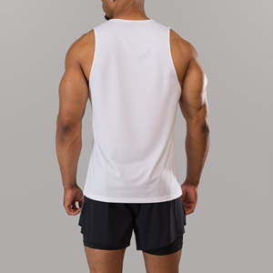 2026 <b>Light</b> Purple Color Gym Fitness Men's Clothing Tank tops Sleeveless 100% Polyester Summer Casual Wear Men's Tank Top - Product Image 4