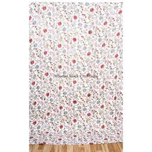 Manta Larga de Algodón Reversible con Estampado Floral, Hecha a Mano, Ecológica, Estilo Vintage Kantha, para el Hogar - Product Image 2