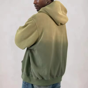 Custom Oversized Acid Washed Distressed Hoodies For <b>Men</b> Oversized Vintage Style <b>Men's</b> <b>Pullover</b> Hoodies - Product Image 4