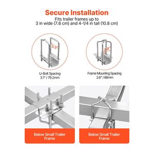 Pali Guida per Rimorchi Nautici con 46 Luci LED, 2 Pezzi, in Acciaio ad Alta Durezza, Regolabili, per Rimorchi di Imbarcazioni - Product Image 4