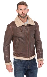 Veste en cuir à capuche en fourrure pour homme professionnelle avec un nouveau design Vente chaude Vêtements de rue pour l'hiver Manches longues 100% cuir - Product Image 6