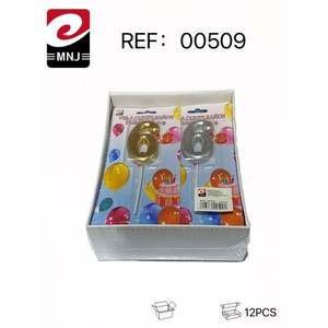 VELA Bougies d'anniversaire numérotées en or et argent mélangés - Product Image 6