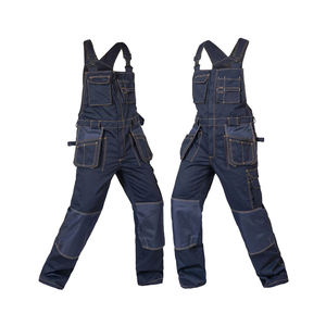 Salopette de sécurité unisexe 100% coton FR résistante aux flammes, genoux renforcés, design multi-poches, certifiée Oeko-Tex, vêtements de travail - Product Image 2