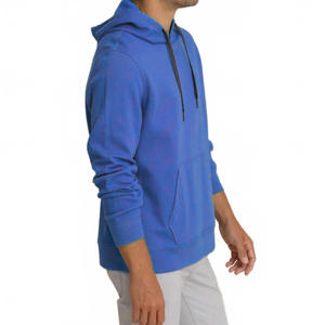 เสื้อฮู้ดแขนยาวผ้าฝ้ายฟลีซ 100% ระบายอากาศได้ดี สีพื้น มีกระเป๋าหน้า ปรับเชือกผูกได้ - Product Image 2