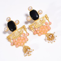 Boucles d'oreilles de créateur plaquées or 14 carats pour filles, bijoux faits à la main, design unique, fabricant de bijoux sur mesure