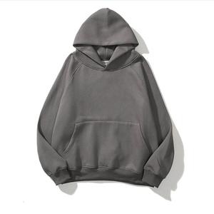 Sweat à capuche oversize personnalisé pour femme, en molleton épais, à épaules tombantes, uni, kaki, beige, marron - Product Image 5