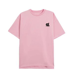Camiseta DUBBIX Rosa de Manga Corta para Hombre, Corte Regular, Cuello Redondo, Informal, de Algodón, con Logotipo Estampado en la Parte Delantera, Ecológica, Transpirable y de Secado Rápido - Product Image 1