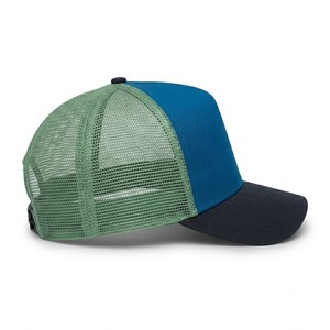 Casquette Trucker 2026 personnalisée bleu-vert en maille, réglable, unisexe, décontractée, pour l'extérieur, style été adulte à 6 panneaux - Product Image 5