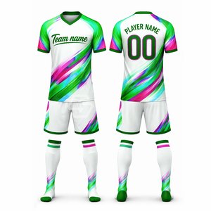 Fournisseur OEM d'uniformes de football les plus vendus, kits de football personnalisés, impression par sublimation, manches courtes, tailles plus grandes, vêtements d'entraînement - Product Image 5