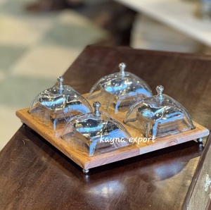 Ensemble de bols de service de luxe modernes et écologiques en acier inoxydable avec couvercle, design poli, pour les fêtes, lavables au lave-vaisselle - Product Image 5