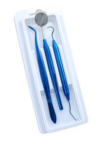 Kit d'instruments d'examen dentaire et d'hygiène buccale professionnels de qualité supérieure, non magnétiques, avec manche creux - Product Image 2