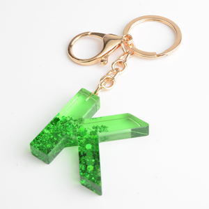 Porte-clés personnalisé en résine acrylique transparente de haute qualité, design traditionnel artisanal, porte-monnaie à 26 lettres, cadeaux - Product Image 3
