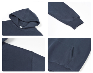 เสื้อฮู้ดดี้ผู้ชาย หนัก 600 กรัม ผ้าฝ้ายสั่งทำพิเศษ เสื้อฮู้ดดี้ผ้าฟลีซ สตรีทแวร์ ทรงโอเวอร์ไซส์ เสื้อสเวตเชิ้ตมีฮู้ด คุณภาพสูง - Product Image 4