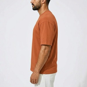 <b>Top</b> Trend Men's <b>Rust</b> Pocket T Shirt Soft Cotton Regular Fit Crew Neck Minimal Plain Casual Streetwear Summer Tee - Product Image 3