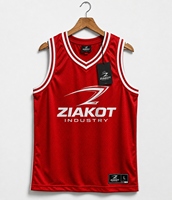 Jersey Basket Throwback Otentik Merah Putih-Hitam Kustom Terlaris Industri Grosir Langsung