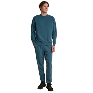 Conjunto Deportivo de Última Moda con Cuello Redondo, Pantalones Deportivos de Algodón y Felpa para Correr, Gimnasio, Entrenamiento, con Estampado DTG - Product Image 1