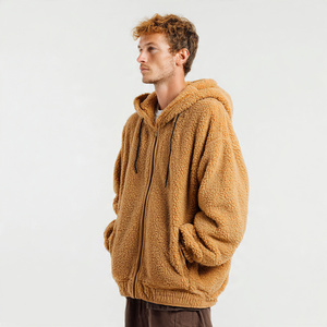 Veste Sherpa à fermeture éclair OEM pour homme, veste en polaire Sherpa à col montant, manteau en polaire Sherpa pour homme, vêtement d'extérieur pour homme - Product Image 6