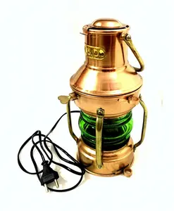 Maritime Ship Lantern Boat Light Electric Lamp Decorative Hanging Lamp for Ship Handicrafts Desktop Lamp Lantern