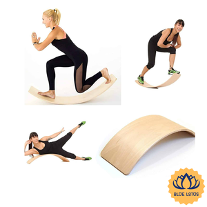 [BEST PRICE] BLUE LOTUS FARM Planche d'équilibre en bois écologique et durable, jouet balançoire incurvée pour enfants, fitness, exercice, stabilité - Product Image 1