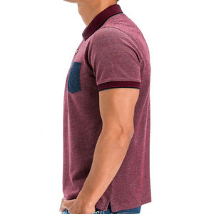 Polo d'été respirant à manches courtes pour homme, col rabattu, en toile, motifs unis, vente en gros - Product Image 5