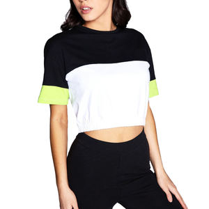 Women Crop T Shirt High Quality Custom Plain Heavyweight Organic Cotton Short Sleeve Drop Shoulder Boxy Casual Ladies Crop <b>Tops</b> - Product Image 3
