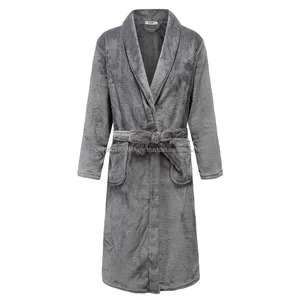 Wholesale custom robe 100% Cotton terry Lightweight Soft for customer in spa towel men bathrobe