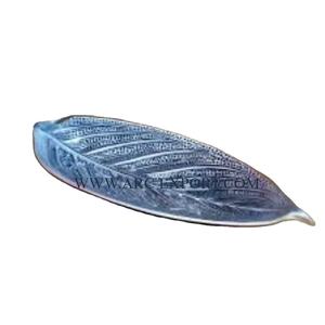 <b>Marvelous</b> Designing Silver Ware Metal Leaf Shape Home Fragrance Incense and Bakhoor Burner for Any Occasion <b>Gifting</b> Item Burner - Product Image 1