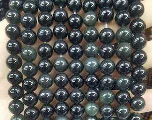 Perles rondes lisses en obsidienne noire naturelle, perles de pierres précieuses énergétiques pour la fabrication de bracelets et de bijoux DIY, options en lot en gros - Product Image 5