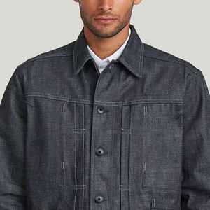 High Quality Premium 100% Cotton Denim Jacket for Men Ripped Slim Fit Streetwear Windproof Eco-Friendly Winter - Product Image 6
