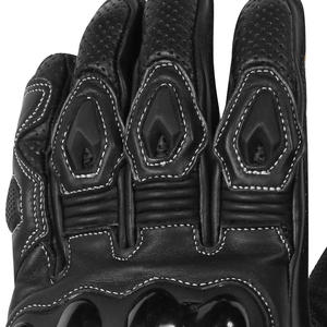 SAAR INDUSTRIES Leather Motorcycle Riding <b>Gloves</b> <b>Touch</b> <b>Screen</b> Breathable Non-Slip Full Finger Hook Loop Closure Universal Racing - Product Image 6