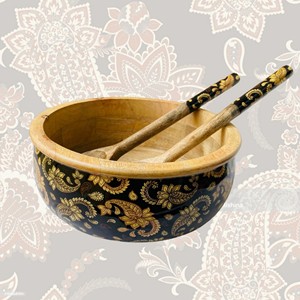 Bols de service à salade modernes jetables en bois de manguier et d'acacia, faits à la main, pour fêtes, vente en gros directe usine - Meilleures ventes - Product Image 3