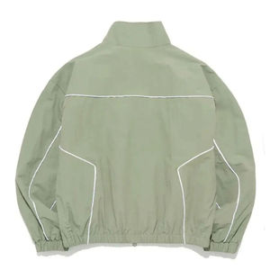 Conjunto Deportivo Ligero Unisex, Chaqueta con Cierre Completo y Pantalones en Verde Sólido, Diseño Deportivo de Secado Rápido, Ropa de Primavera para Adultos - Product Image 3
