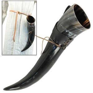 Corne à boire Viking en corne de bœuf naturelle, écologique, faite à la main, style rustique animalier, design nordique - Product Image 6