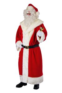 Manteau en fourrure de renard rouge et blanc, costume de Noël en velours, tenue de fête à manches longues - Product Image 1