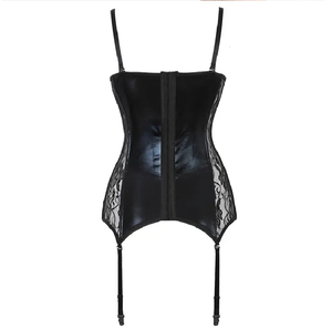 Lencería Sexy de Encaje Negro para Mujer, Elegante Corsé Tipo Camiseta, Top Corsé de Encaje Negro - Product Image 5