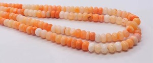 Perles Rondelles Lisses en Opale Naturelle Teintée Orange 8MM 8.5MM, Perles de Pierre Précieuse en Opale Orange Naturelle Véritable - Product Image 2