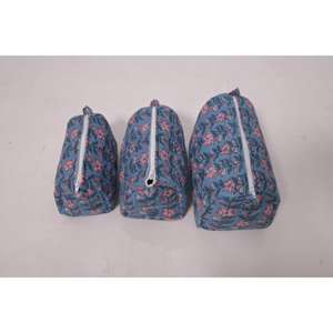 Pochette à maquillage en coton à fleurs, trousse de toilette, trousse de toilette à fermeture éclair, organiseur de voyage, cadeau pour elle - Product Image 3