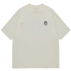 Camiseta de Algodón Oversize para Hombre, con Logotipo Minimalista en el Pecho, Estilo Urbano, Manga Corta, Casual, a la Moda, Fabricante OEM Personalizado - Product Image 5