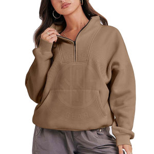 Custom Logo <b>Women</b> <b>Half</b> <b>Zip</b> Mock Neck <b>Sweatshirts</b> With Comfortable Design <b>Women</b> <b>Half</b> <b>Zip</b> Mock Neck <b>Sweatshirts</b> - Product Image 4