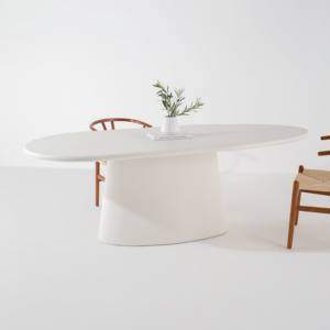 Table à manger en micro-béton Vandana Aureo Hexa avec un design minimaliste moderne - Product Image 5